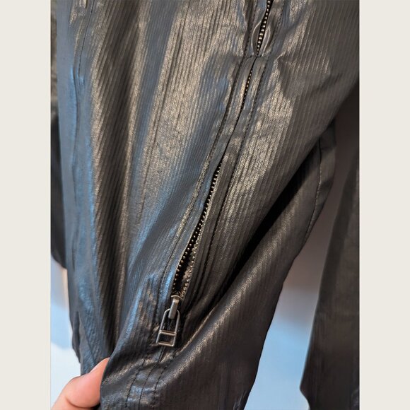 PHILIPPE DUBUC - Waxed cotton biker jacket - Sz 42 - Picture 5 of 11